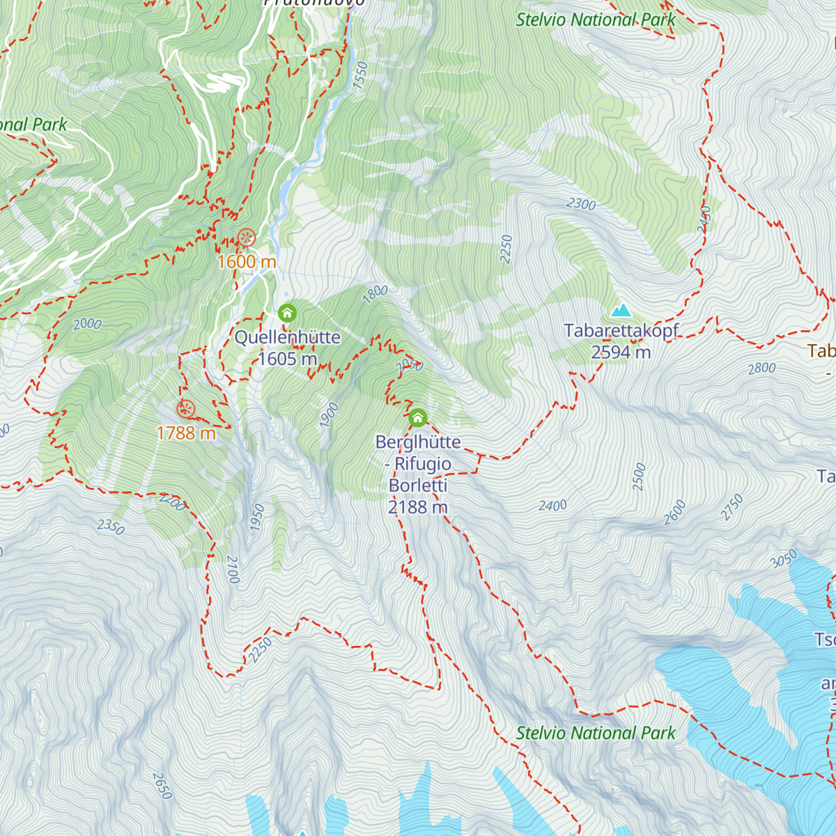 Berglhütte - Rifugio Borletti map
