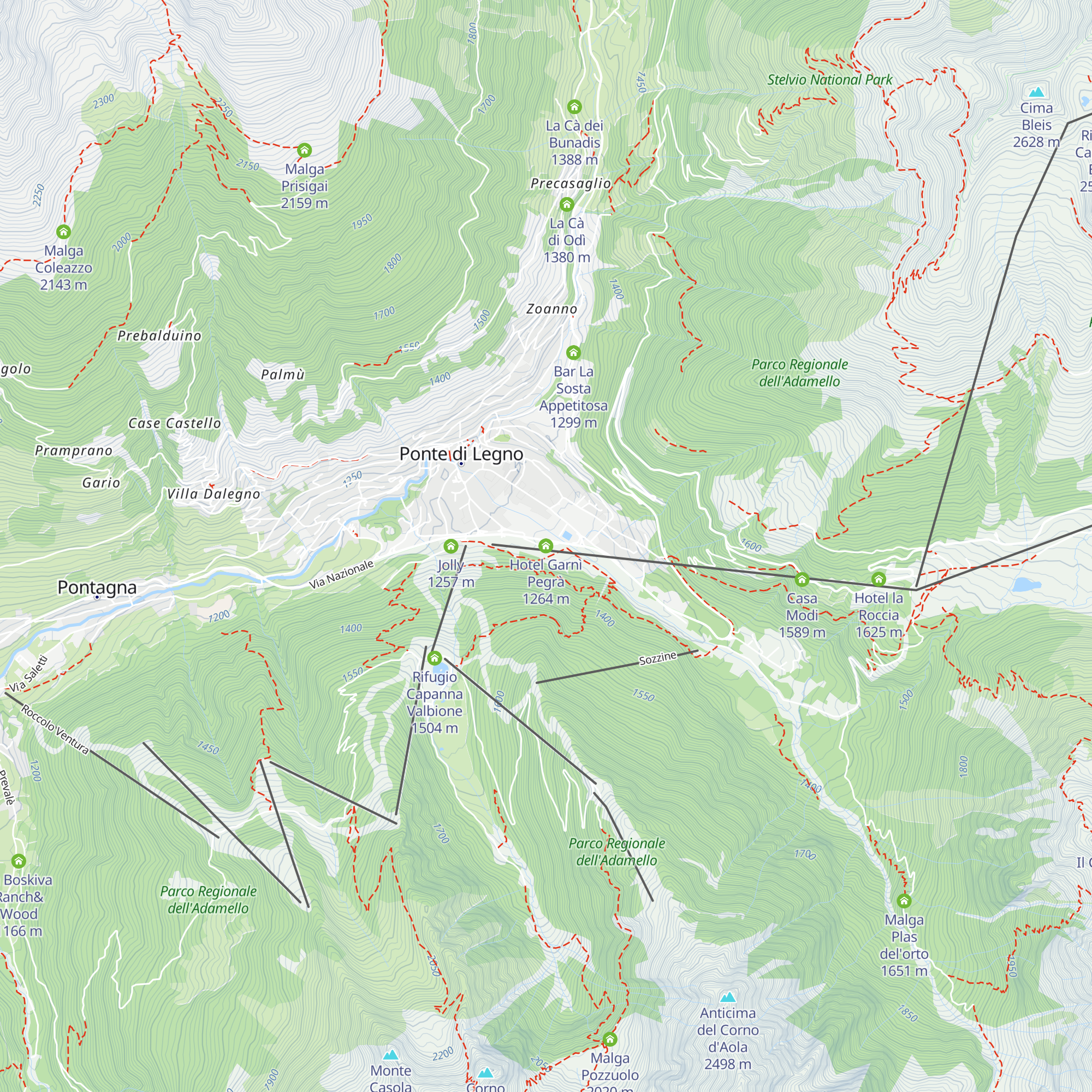 Hotel Garnì Pegrà map