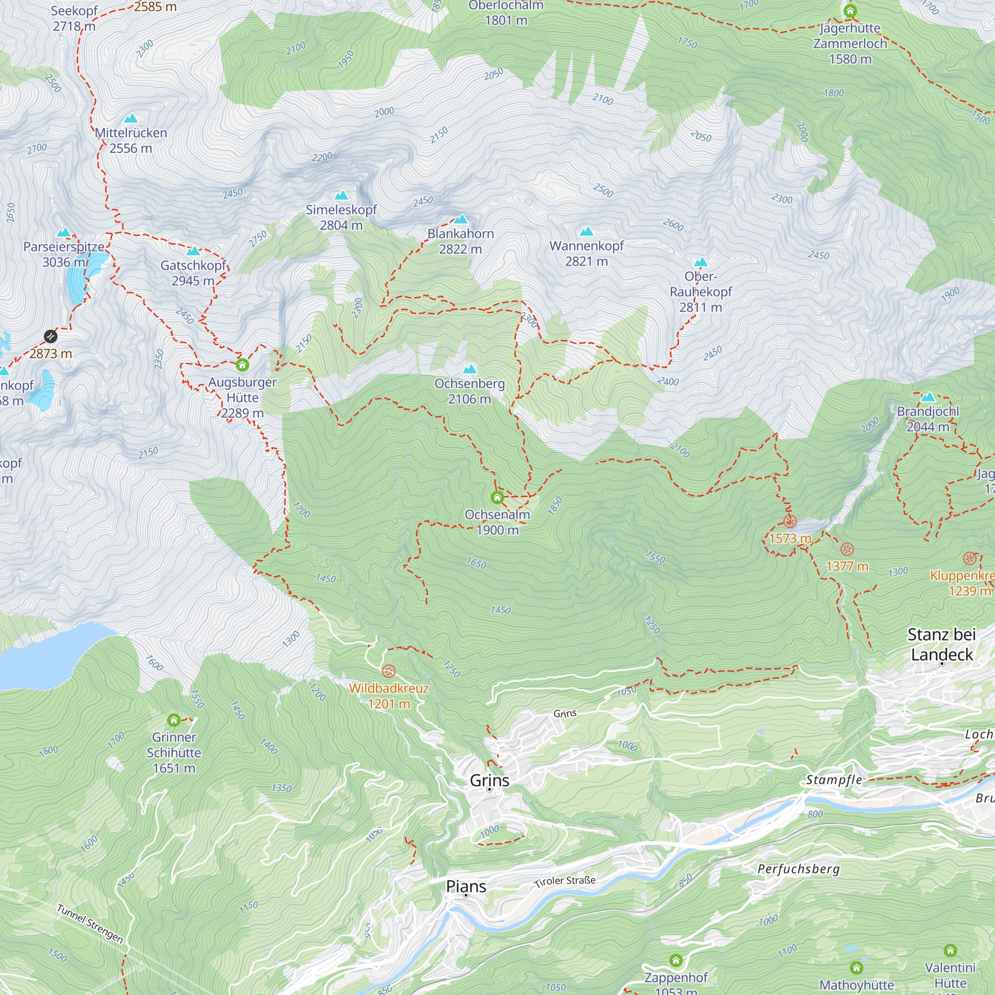 Ochsenalm map