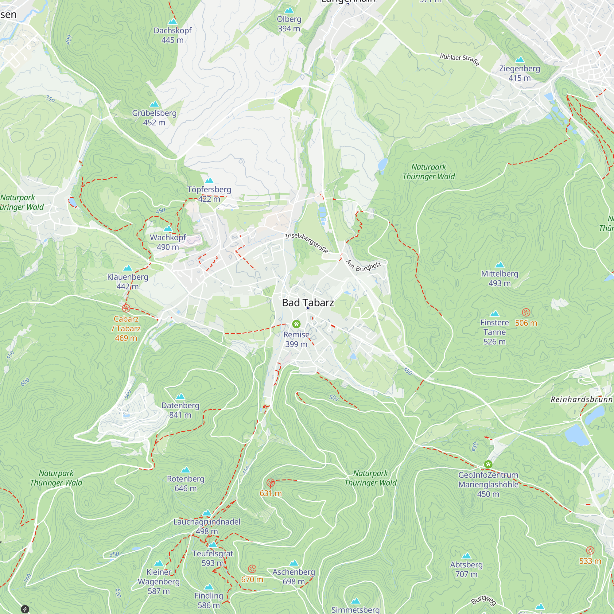 Touristinformation Bad Tabarz map