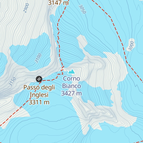 Map of Corno Bianco