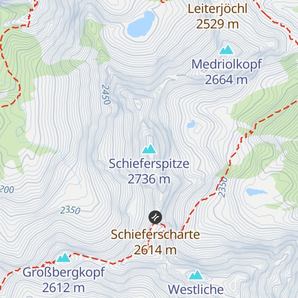 Map of Schieferspitze
