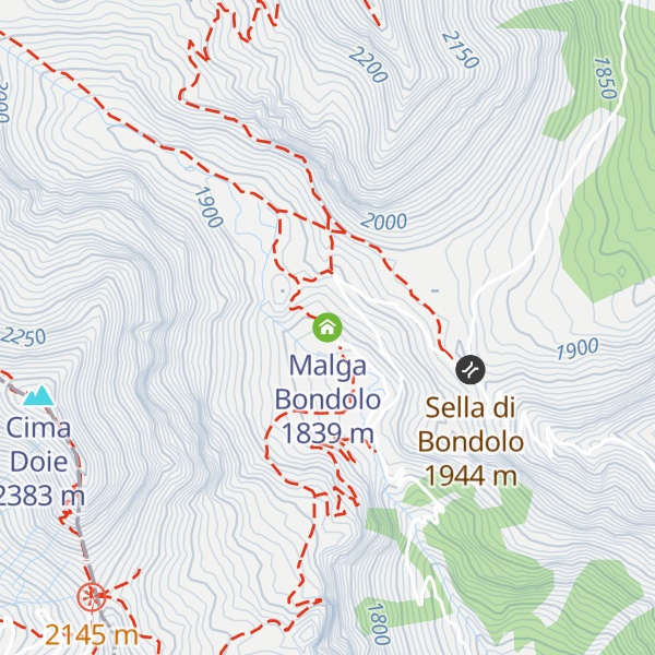 Map of Malga Bondolo