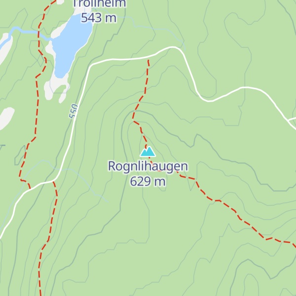 Map of Rognlihaughytta