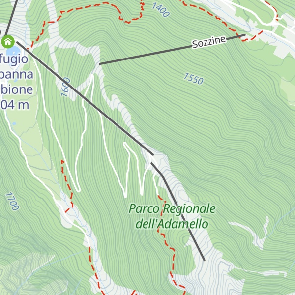 Map of Rifugio Petitpierre al Corno d'Aola