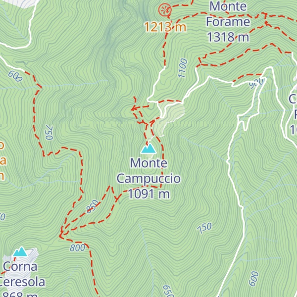 Map of Monte Campuccio