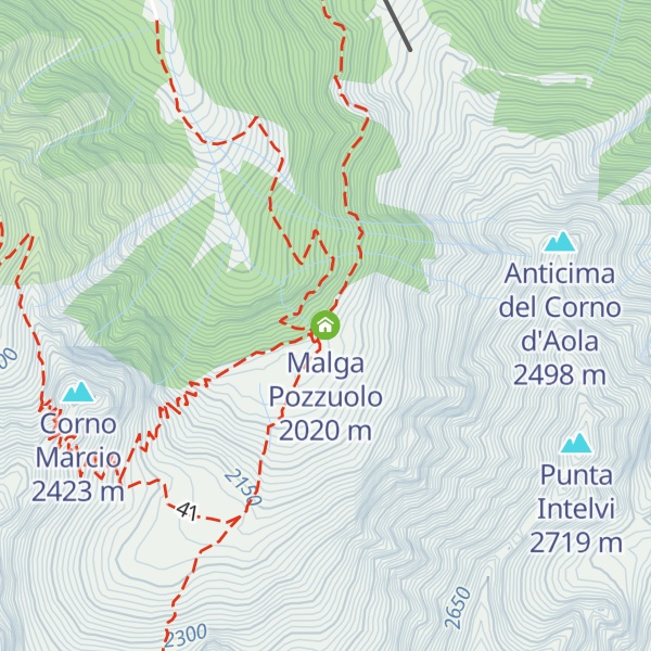 Map of Malga Pozzuolo