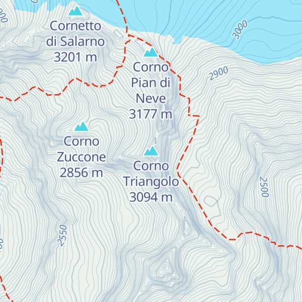 Map of Corno Triangolo