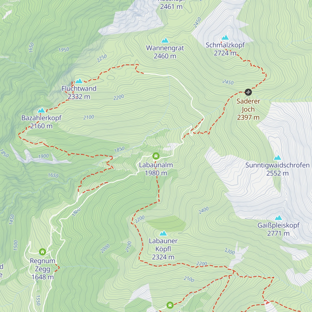 Labaunalm map