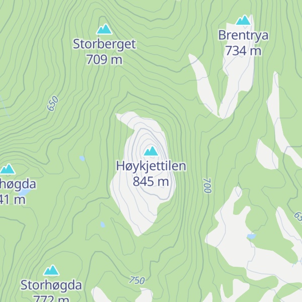 Map of Høykjettilen