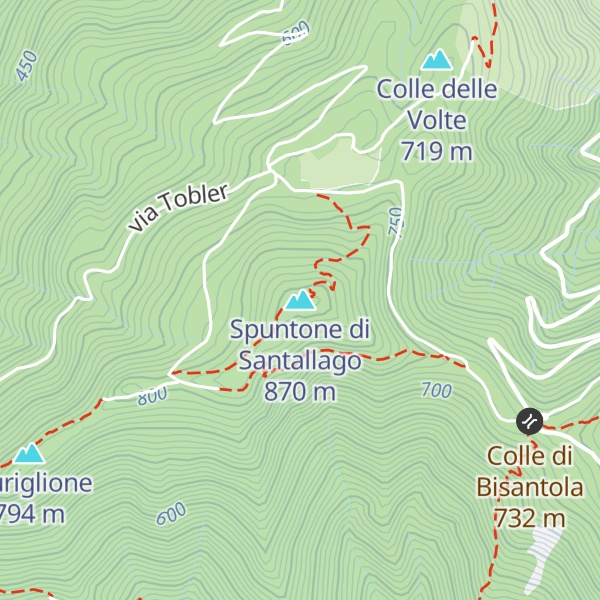 Map of Spuntone di Santallago