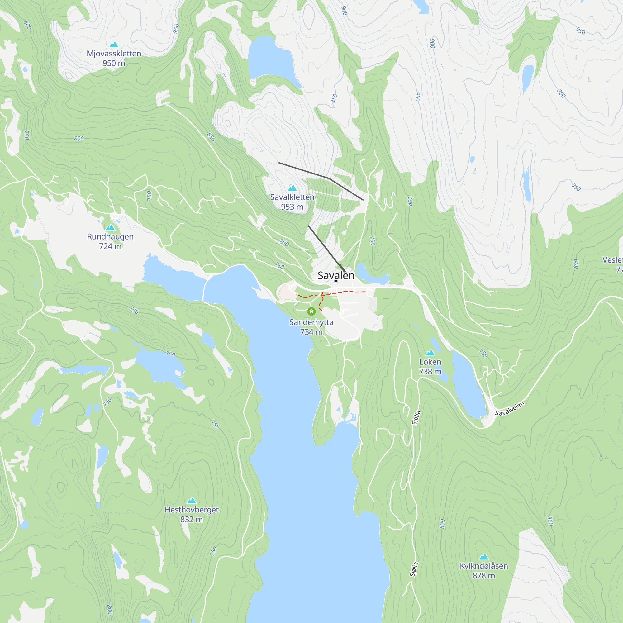 Sanderhytta map