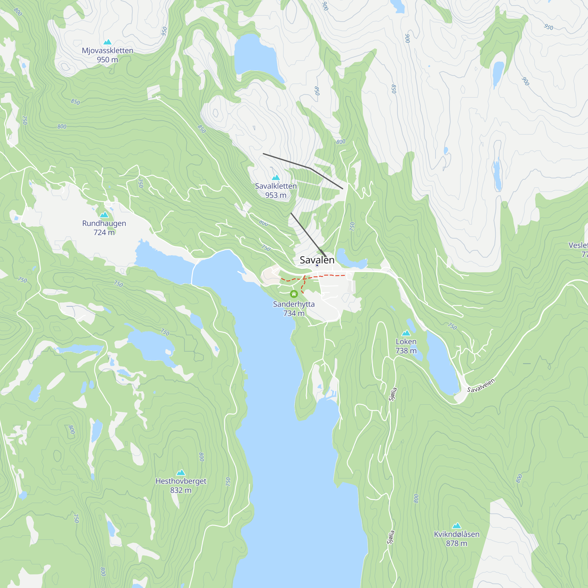 Sanderhytta map