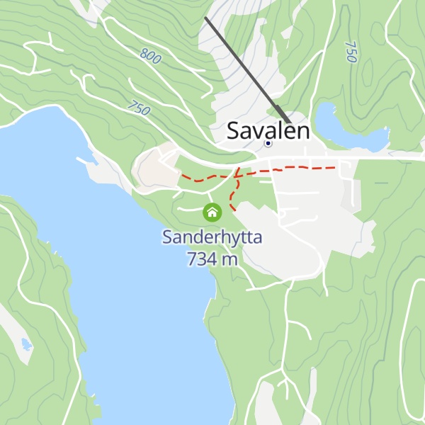 Map of Sanderhytta