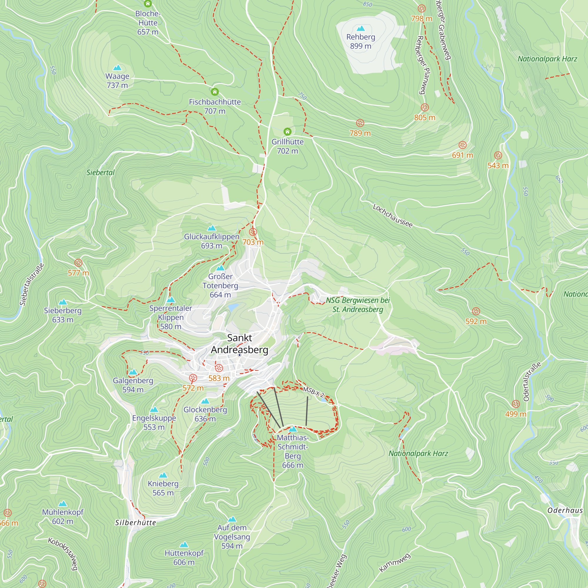 Bahnis Hütte map