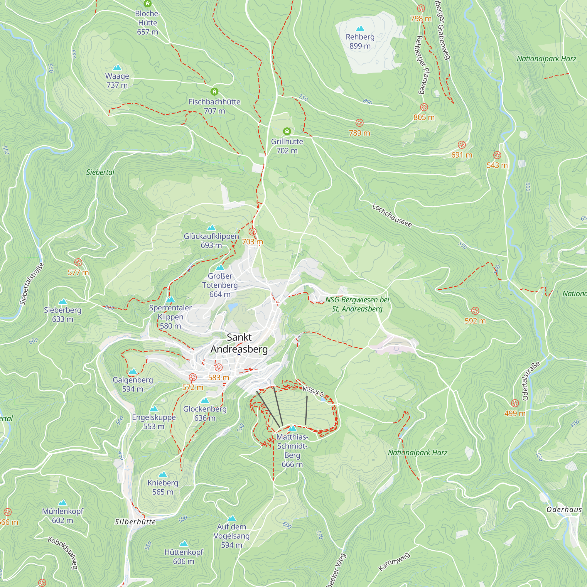 Bahnis Hütte map