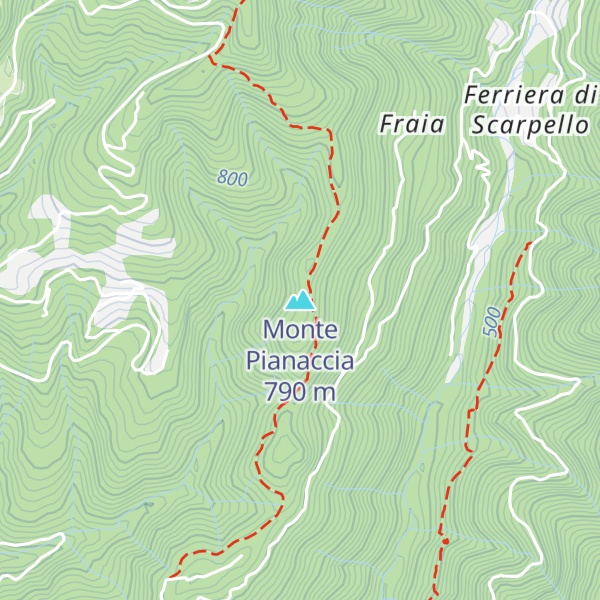Map of Monte Pianaccia