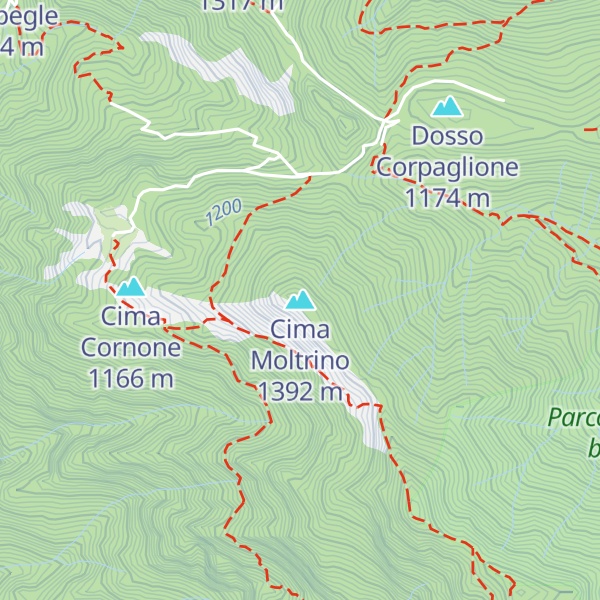 Map of Cima Moltrino