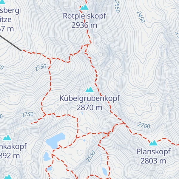 Map of Kübelgrubenkopf