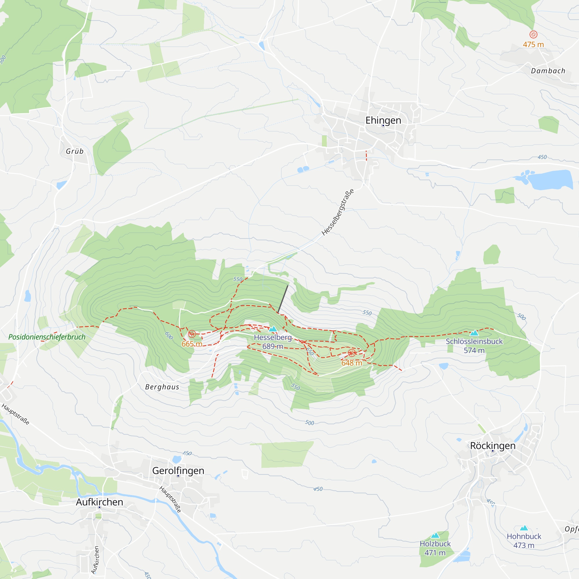 Schutzhütte am Hesselberg map