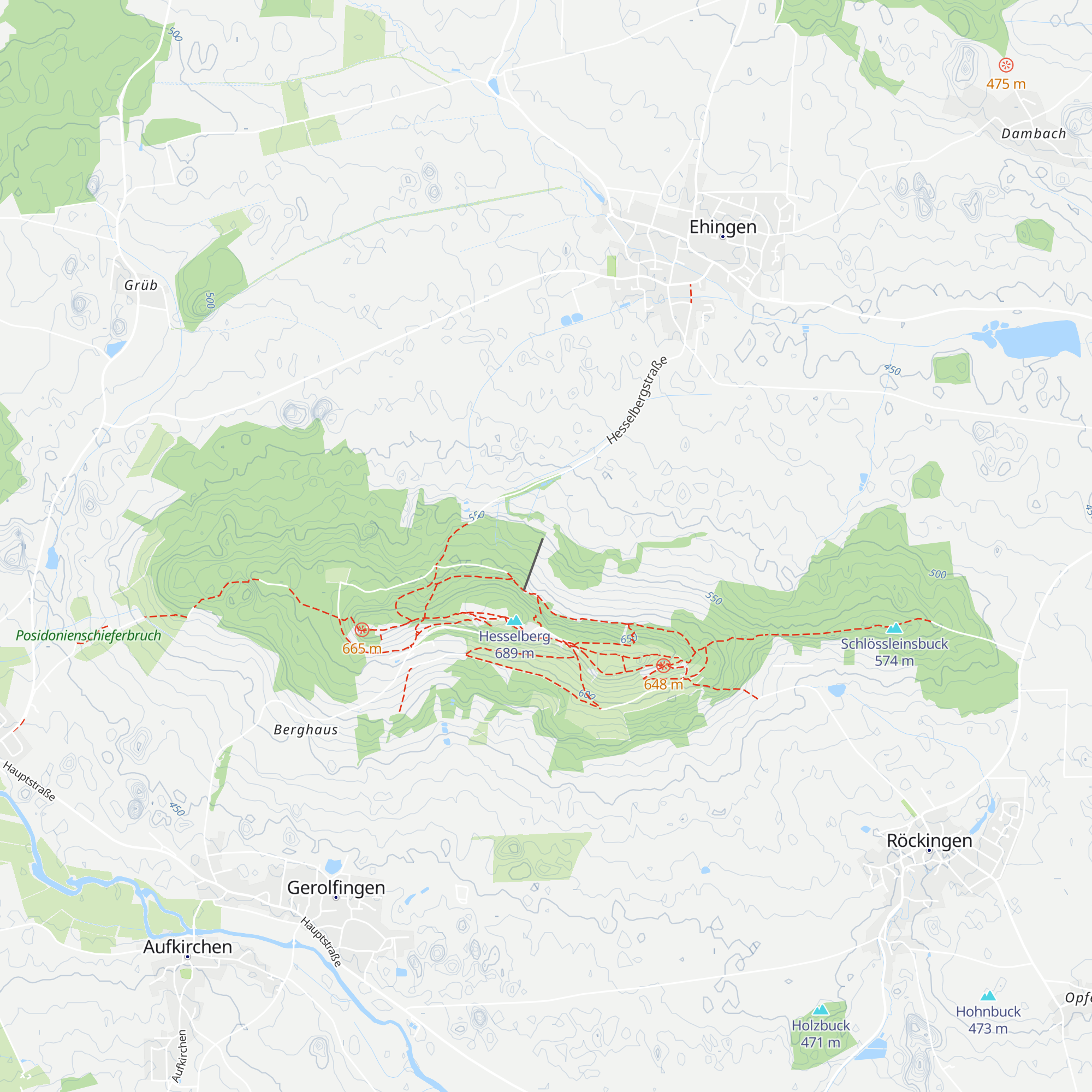 Schutzhütte am Hesselberg map