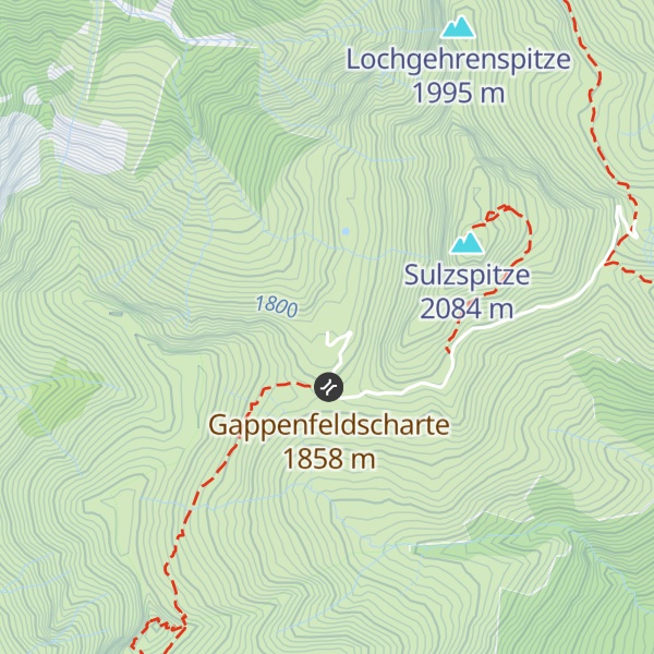 Map of Gappenfeldalpe