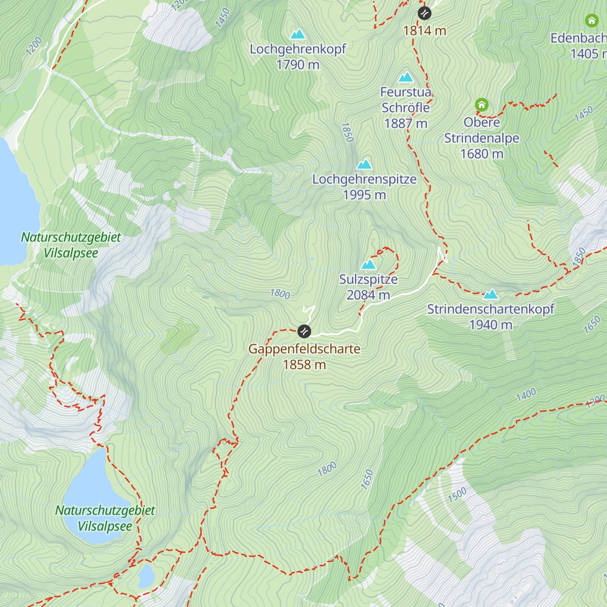 Gappenfeldalpe map