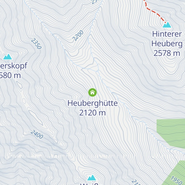 Map of Heuberghütte
