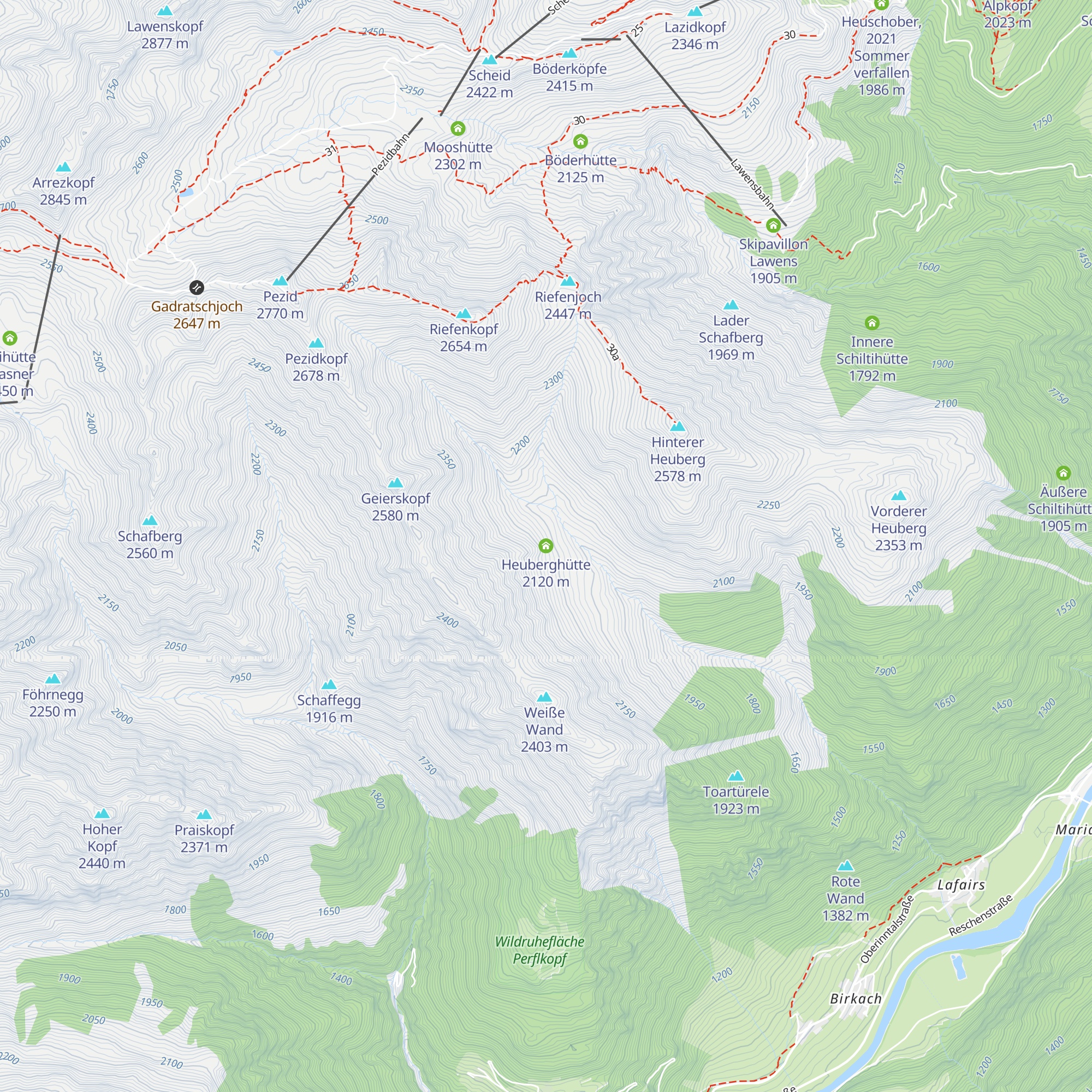 Heuberghütte map