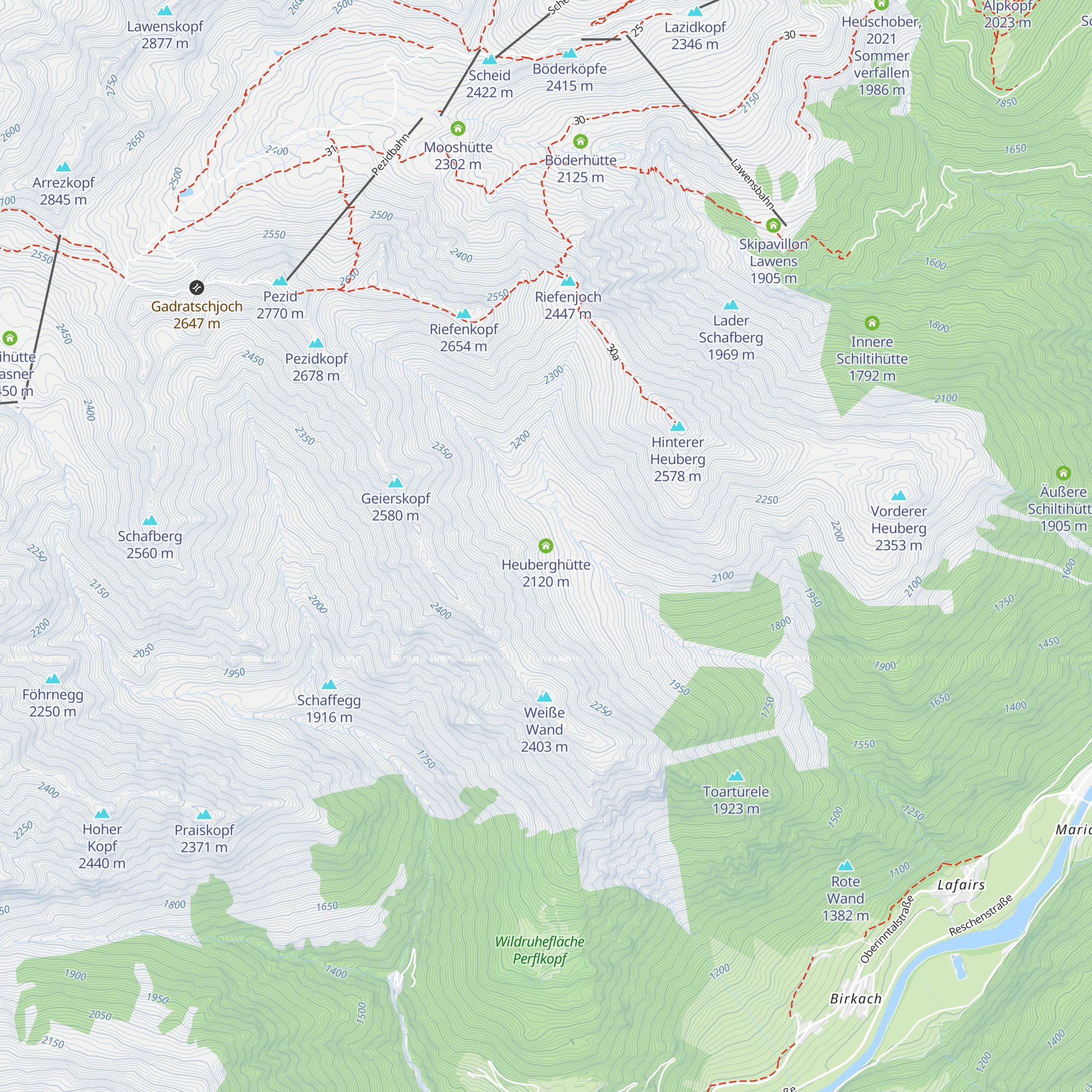 Heuberghütte map
