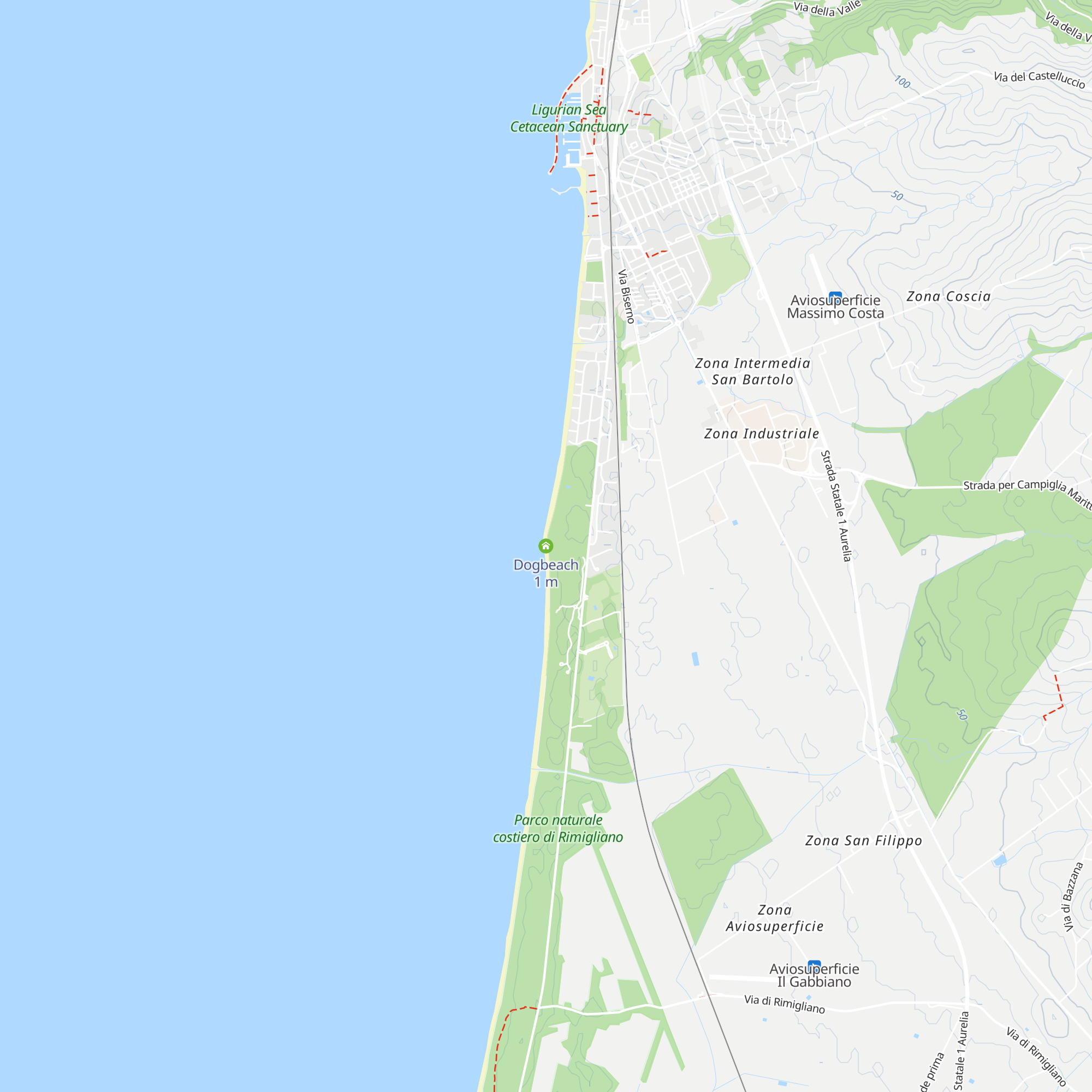 Dogbeach map