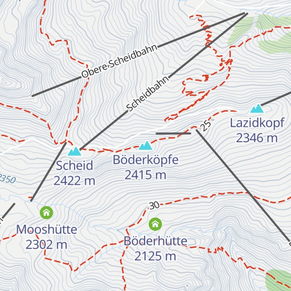 Map of Böderköpfe