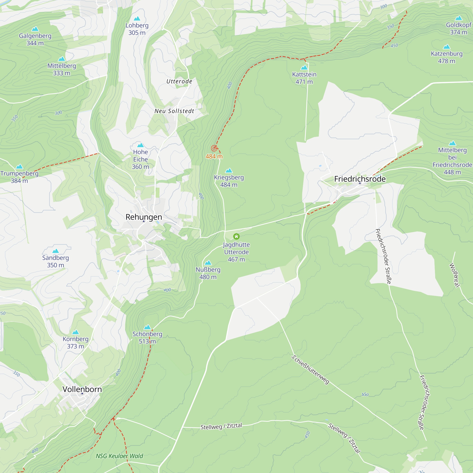 Jagdhütte Utterode map