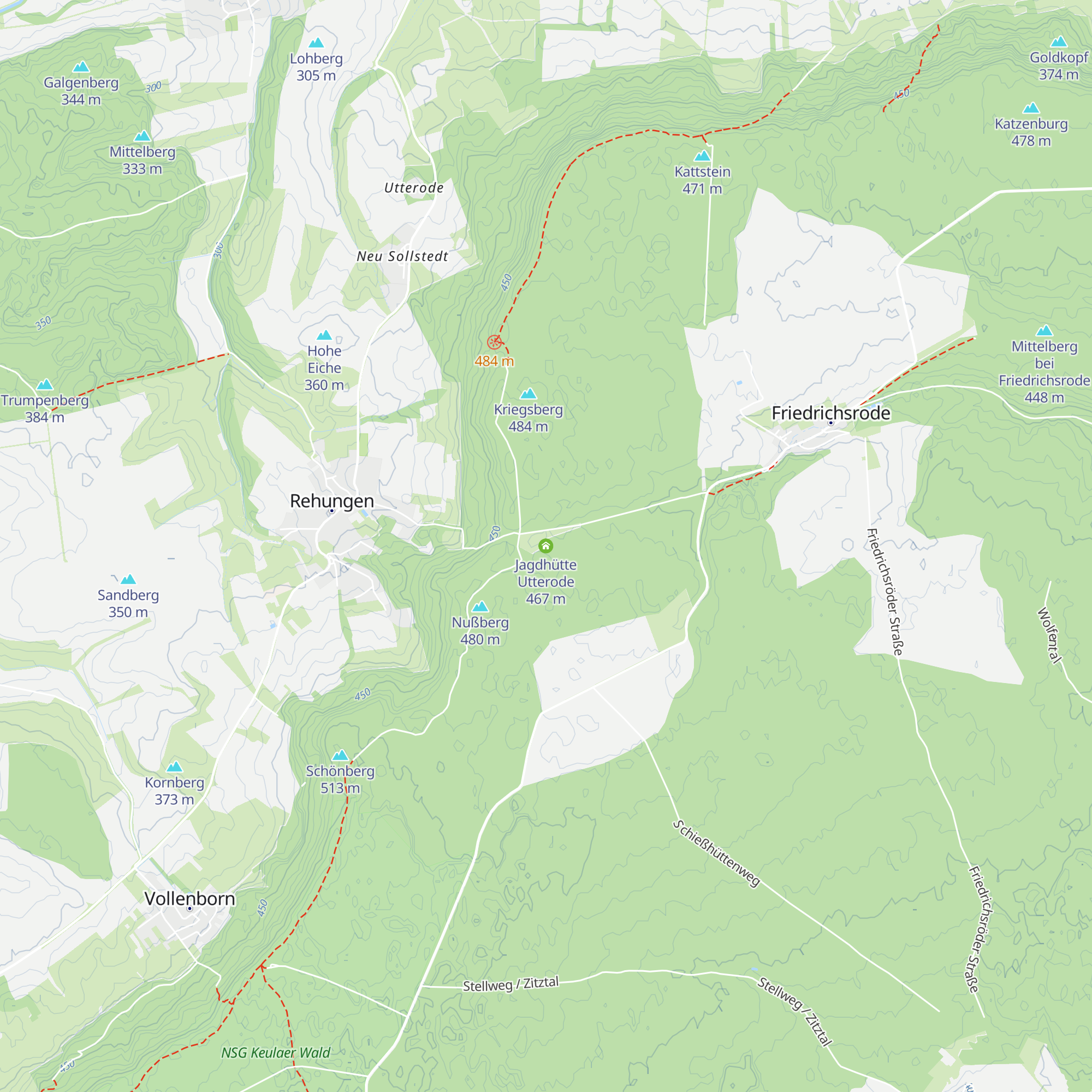 Jagdhütte Utterode map