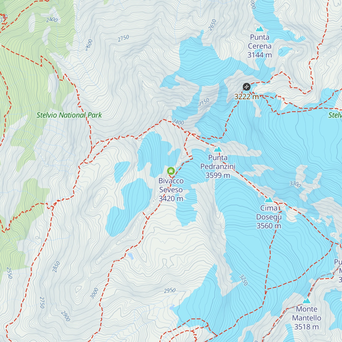 Bivacco Seveso map