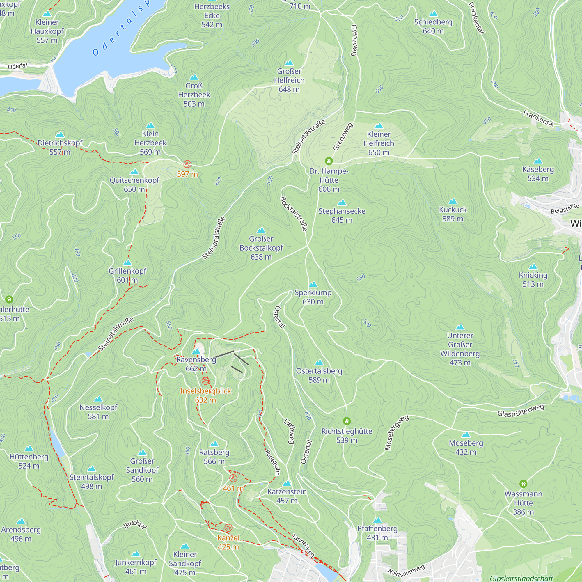 Uffequellenhütte map