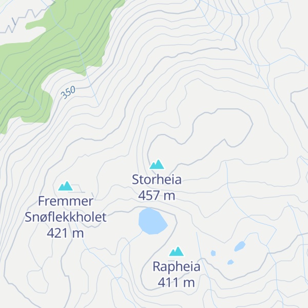Map of Øyster Snøflekkholet