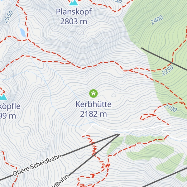 Map of Kerbhütte