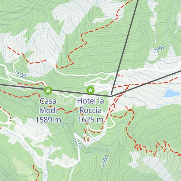 Map of Hotel la Roccia