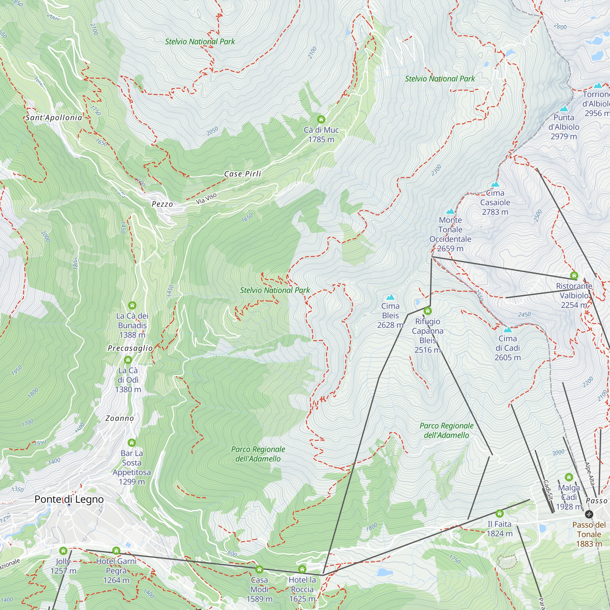 Baita Bleis map