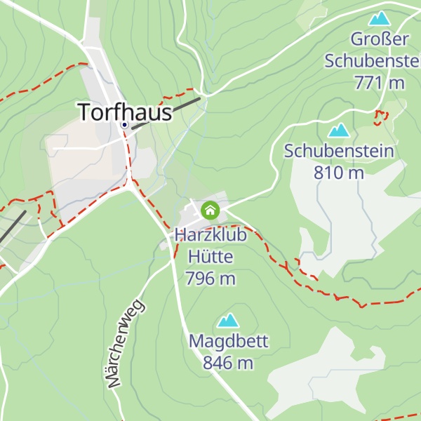 Map of Harzklub Hütte