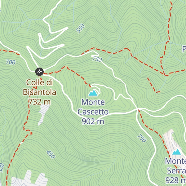 Map of Monte Cascetto