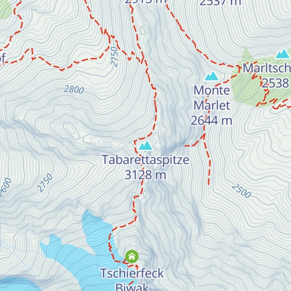 Map of Tabarettaspitze