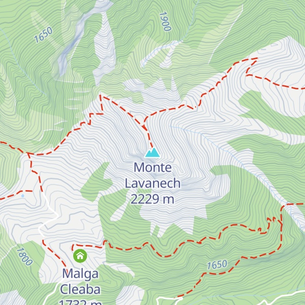 Map of Monte Lavanech