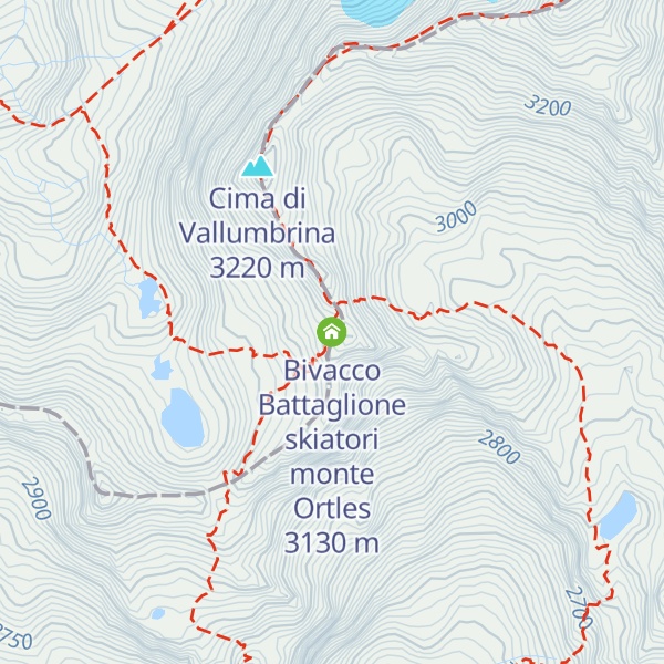 Map of Bivacco Battaglione skiatori monte Ortles