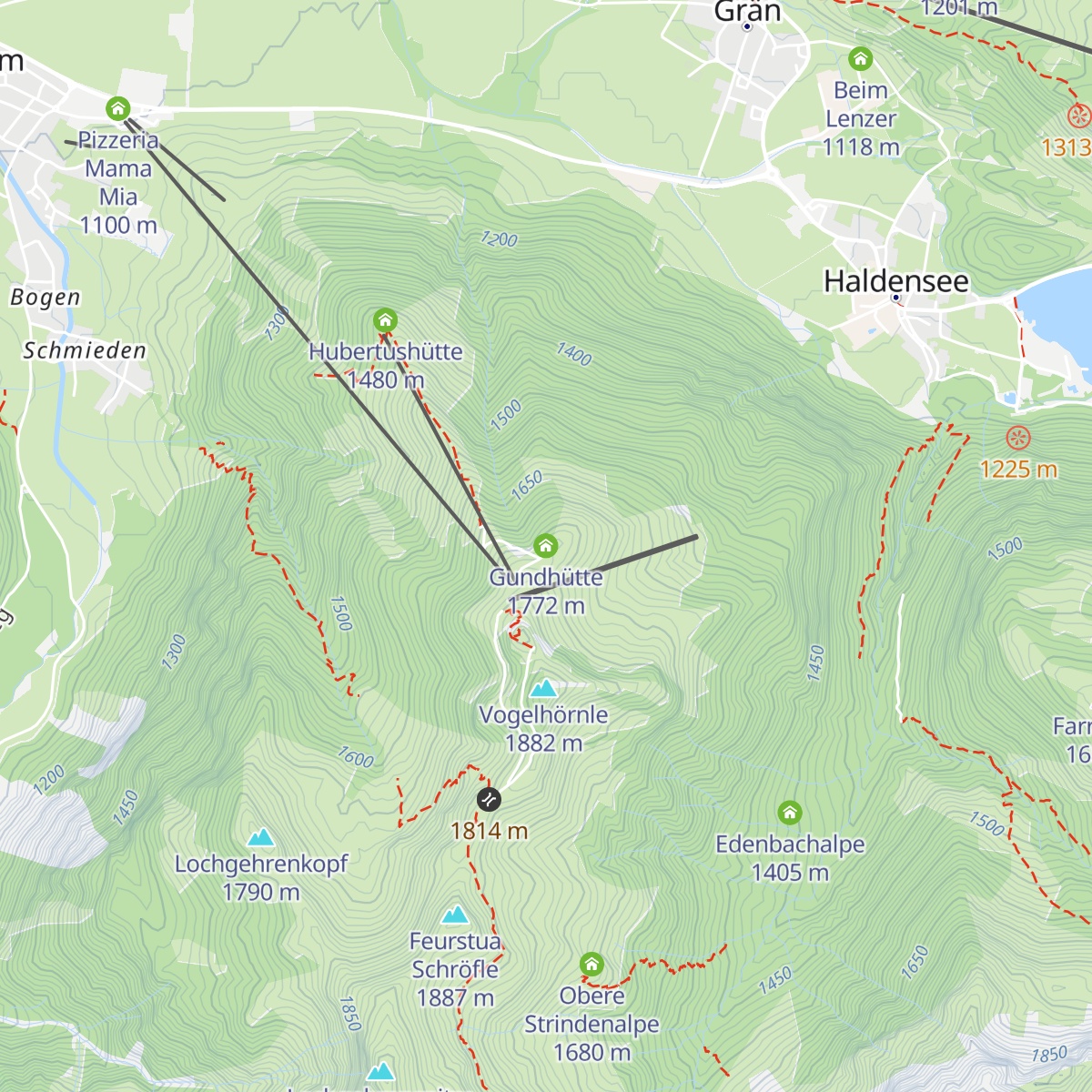 Gundhütte map