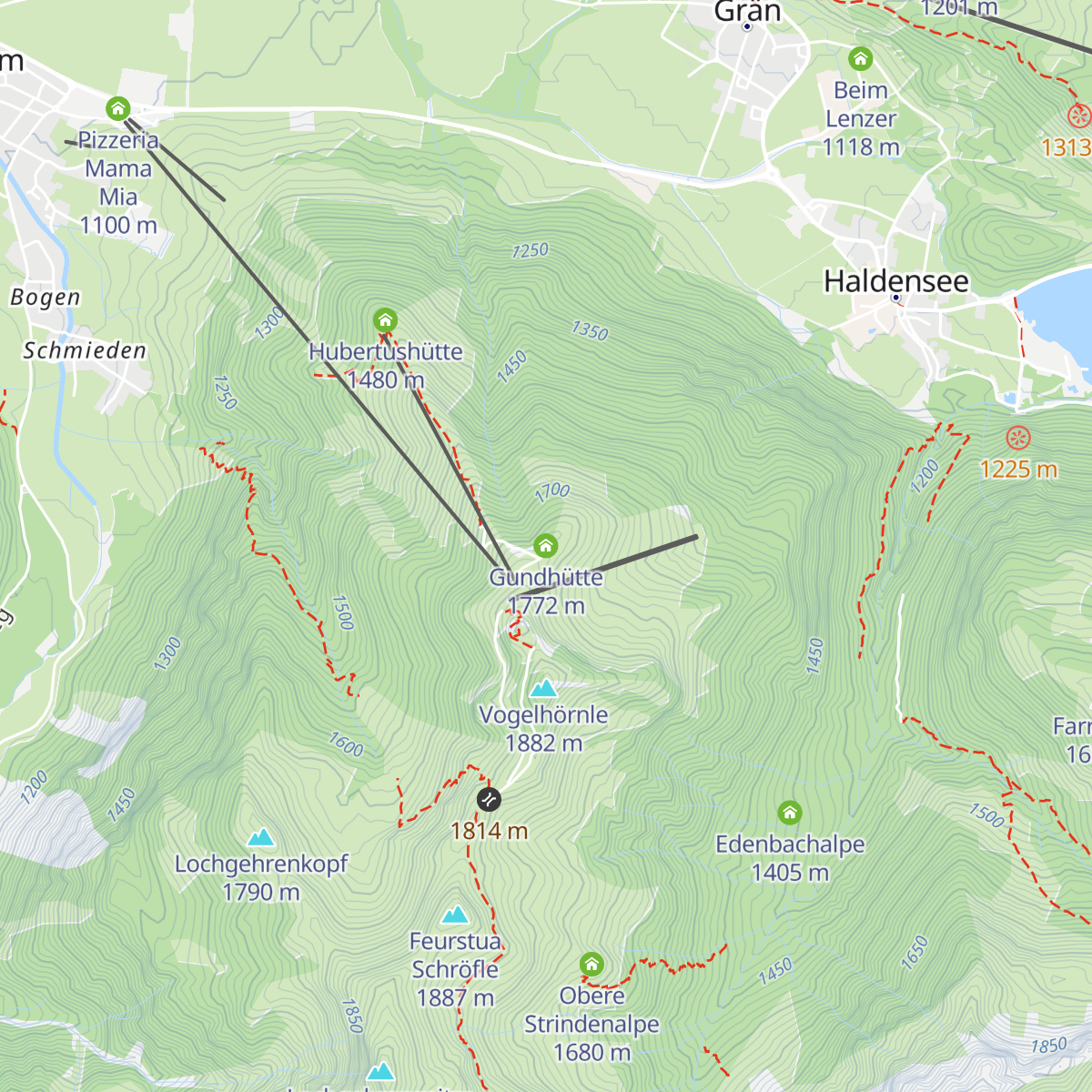Gundhütte map