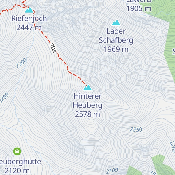 Map of Hinterer Heuberg