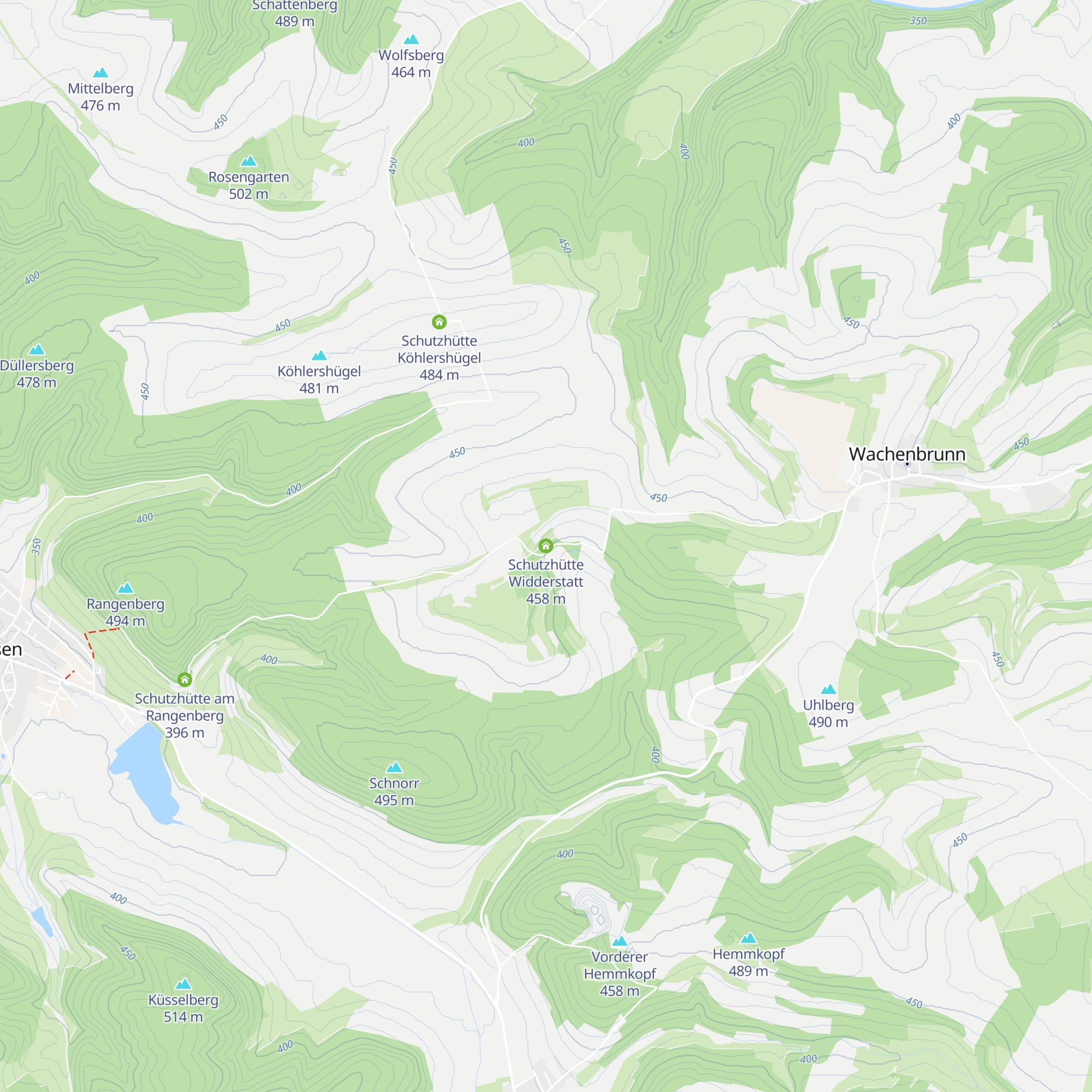 Schutzhütte Widderstatt map