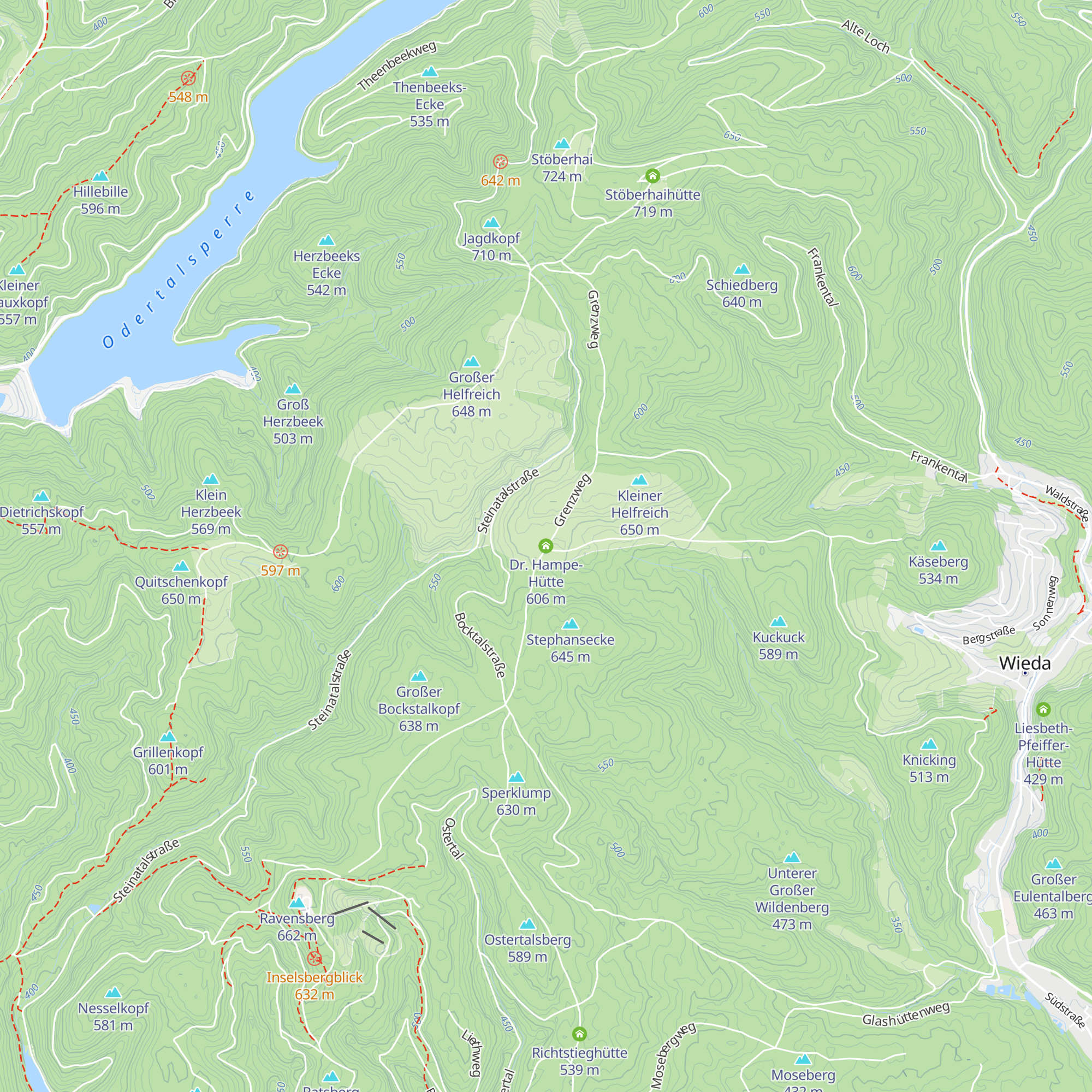 Dr. Hampe-Hütte map